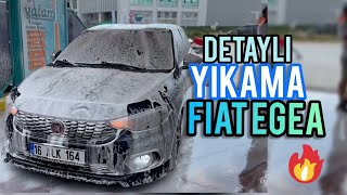 FIAT EGEA Detaylı Araç Yıkama  Hızlı Cila Uyguladık asmr detailing [upl. by Liberati]