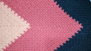 Triangle Linen Stitch Shawl Tutorial [upl. by Lonier]