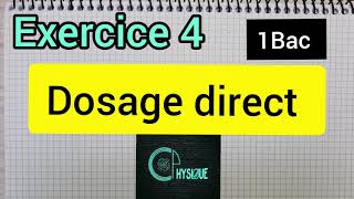 dosage direct exercice 4 1Bac المعايرة المباشرة الأولى بكالوريا [upl. by Neelyak779]