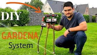 Bewässerungsanlage selber machen bauenGardena Sprinklersystem GartenplanungBewässerungssystem DIY [upl. by Leacock709]