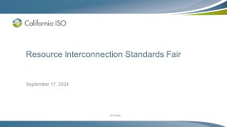 Sep 17 2024  Resource Interconnection Standards Fair [upl. by Trixie]