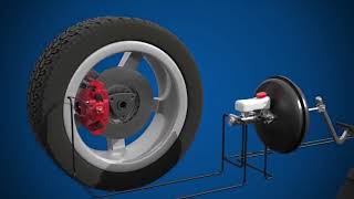 How do hydraulic brakes in cars and light vehicles work 3D animation [upl. by Studdard]