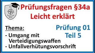 SKP 01Teil5 SACHKUNDE §34a GewO PRÜFUNGSFRAGEN einfach erklärt Vorbereitung auf die SACHKUNDEPRÜFUNG [upl. by Alicec794]