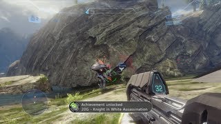 Halo 4 How to assassinate a Promethean knight Knight in White Assassination Achievement [upl. by Nomde]