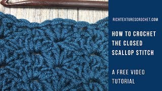 Closed Scallop Stitch  How to Crochet [upl. by Esiuole]