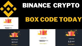 todays binance crypto box code today binance red packet code today [upl. by Ocnarfnaig]