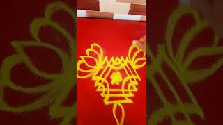 easy rangoli dailykolam youtubeshorts shortfeed [upl. by Jillayne]