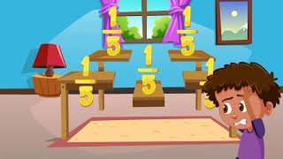 Fraction Song  The Woodworm Song  Learning Fractions for Kids [upl. by Artep]