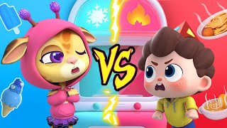 Hot vs Cold Challenge🥵🥶  Kids Songs  Funny Childrens Songs  Neos World  BabyBus [upl. by Jamieson]