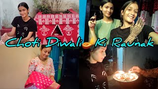 Choti Diwali ki Raunak 🪔 Mehandi bhi Laga Li Aaj🥰 himanshipunethavlog🌷 [upl. by Elatnahc]