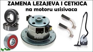 Zamena lezajeva i cetkica na motoru usisivaca [upl. by Arehc]