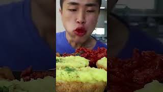 Mukbang Sweet 🥔 Pork Cutlet Fried Shrimp Fried dumpling wheat noodles Kimchi tasty eating asmr 😋 [upl. by Jeggar489]