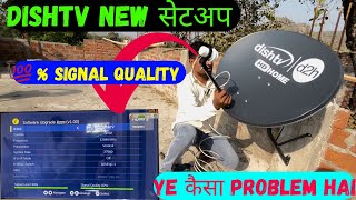 यें क्या हो गयाdishtv settingnew dishtv connection dish tv signal setting [upl. by Alyss]