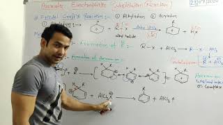 Friedel Craft reaction Alkylation Acylation Aromatic Electrophilic Substitution Reaction [upl. by Anila]