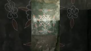 Simple friday rangoli with sidedesigns kiranmayirangoli1439 [upl. by Kamin]