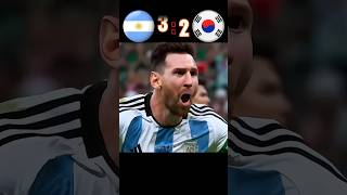 Argentina 🆚️South Korea32imaginery match highlights shorts football youtube ronaldo messi [upl. by Dhiman988]