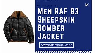 Men RAF B3 Sheepskin Bomber Jacket [upl. by Eicnan1]