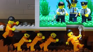 Lego City Prison Break Secret Escape Tunnel  Lego Stop Motion [upl. by Oderfigis]