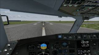 FSX  LevelD 767 EZCA Landing [upl. by Rebane860]