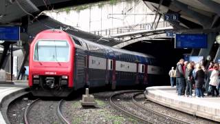 20120421 Trainspotting at Stadelhofen Zurich 1080p [upl. by Ilahsiav]