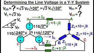 Electrical Engineering Ch 13 3 Phase Circuit 15 of 42 How to Find the Line Voltages YY [upl. by Katina]