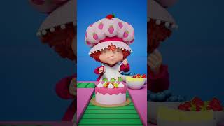 Cake Icing amp Fruit Tasting Fun strawberryshortcake shorts [upl. by Eylrahc731]