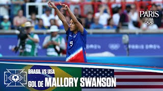 Gol de Mallory Swanson  Brasil vs USA 01  Juegos Olímpicos París 2024  Telemundo Deportes [upl. by Almeida]