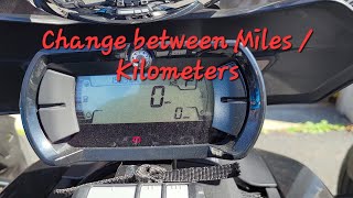 How To Change between Miles  Kilometers CanAm Ryker [upl. by Cyprian125]