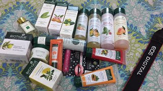 Biotique Product unboxing amp Review  100 organic products [upl. by Mosier129]