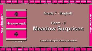 Poem 8 Meadow Surprises English Grade 7 CBSE The LandMark  Hindi Explanation Series [upl. by Alekim412]