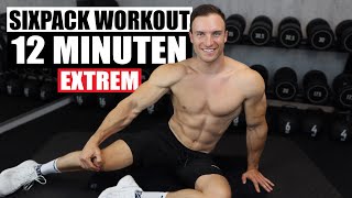 12 Minuten Sixpack Workout für Zuhause  Extrem effektiv  Sascha Huber [upl. by Otrepur]