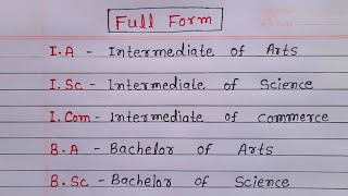 Educational degree की सभी full form  full form of IIT ITI  MBBS  Phd  MA  IIT ka full form [upl. by Naynek367]