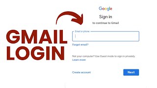 How to Log Into Gmail Account Gmail Login [upl. by Hike]