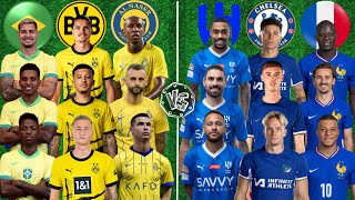 Al Nassr Brazil Dortmund vs Al Hilal France Chelsea  Ronaldo Neymar Palmer Mbappe Enzo [upl. by Nathalie]