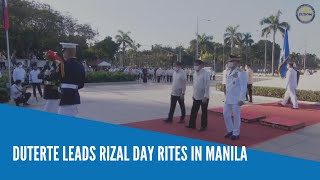 Duterte leads Rizal Day rites in Manila [upl. by Ikkir]