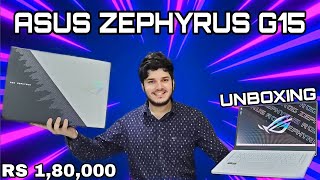 ASUS ZEPHYRUS G15 2021 LAPTOP UNBOXING IN HINDI MY FIRST IMPRESSIONS 4K BEST LAPTOP MONEY CAN BUY [upl. by Fogg667]