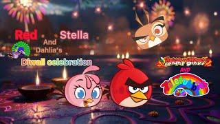 Angry Birds and Teletubbies  Red Stella and Dahlia’s Diwali celebration Diwali special [upl. by Fotina]