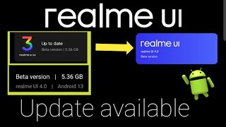 Android 13 Update in Realme 8  Realme UI 40 Update  Realme Latest Update [upl. by Eladnar]