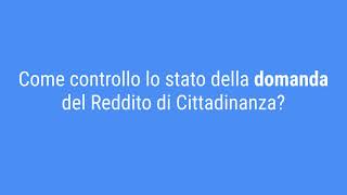 Come controllare lo stato della domanda del Reddito di Cittadinanza App [upl. by Teena]