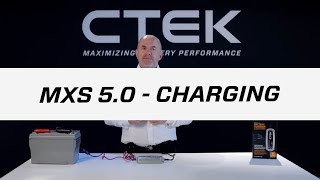 Tutorials  CTEK MXS 50  Charging [upl. by Ellenahc]