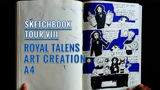 Sketchbook Tour No VIII  Royal Talens Art Creation A4 sketchbook royaltalens goldenartistcolors [upl. by Aronas]