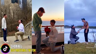 GAY COUPLE TIKTOKS COMPILATION 36  Cute gay proposals 🥰💍✨ [upl. by Driscoll536]