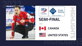 Canada v United States  Highlights  LGT World Mens Curling Championship 2022 [upl. by Yragerg]