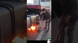 Fuel tank heating process  Hard Workers [upl. by Yerrot]