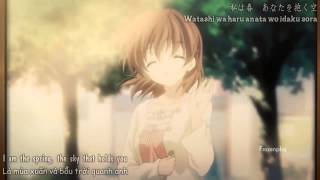 Sakura Anata ni Deaete Yokatta Lyrics  Clannad Story [upl. by Anirbas24]