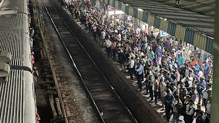 Mumbai Local Crowd BorivaliVirar Train [upl. by Beker]