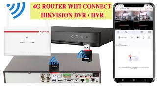 Hikvision dvr hvr wifi dongle connect 4g sim router setup CPPLUS 4G Modem connect wifi hikvsion DVR [upl. by Martynne749]