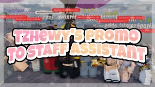 Tzhewys Promotion To Staff Assistant  Frappe ROBLOX [upl. by Niraj963]