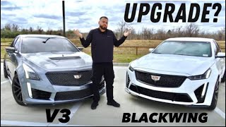 Which Cadillac CTSV is better the CTSV3 or the CT5V Blackwing [upl. by Ahsuas]