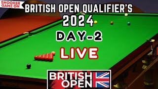 🔴 Snooker Live British Open Qualifiers 2024 Table 2 Day 2 Live Matches [upl. by Madid]